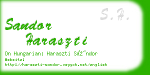 sandor haraszti business card